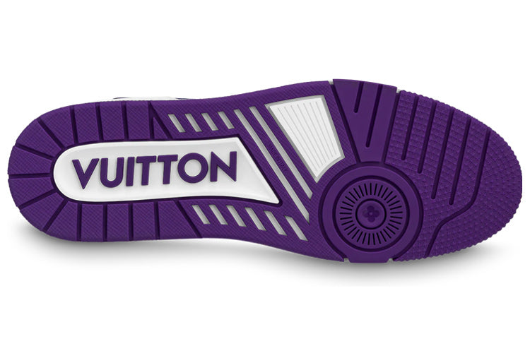 LOUIS VUITTON Trainer Unisex Purple & White Monogram Sneakers