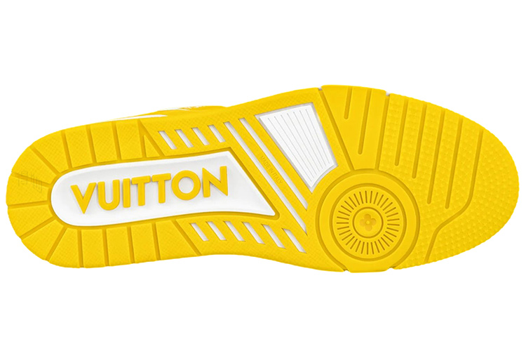 LV Trainer Unisex Low-Top Sneakers, Yellow & White