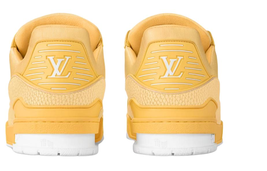 LOUIS VUITTON Trainer Unisex Yellow Leather Low-Top Sneakers