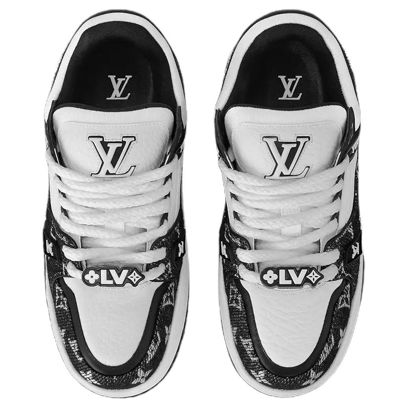 LOUIS VUITTON Trainer Maxi Unisex Black & White Monogram Sneakers