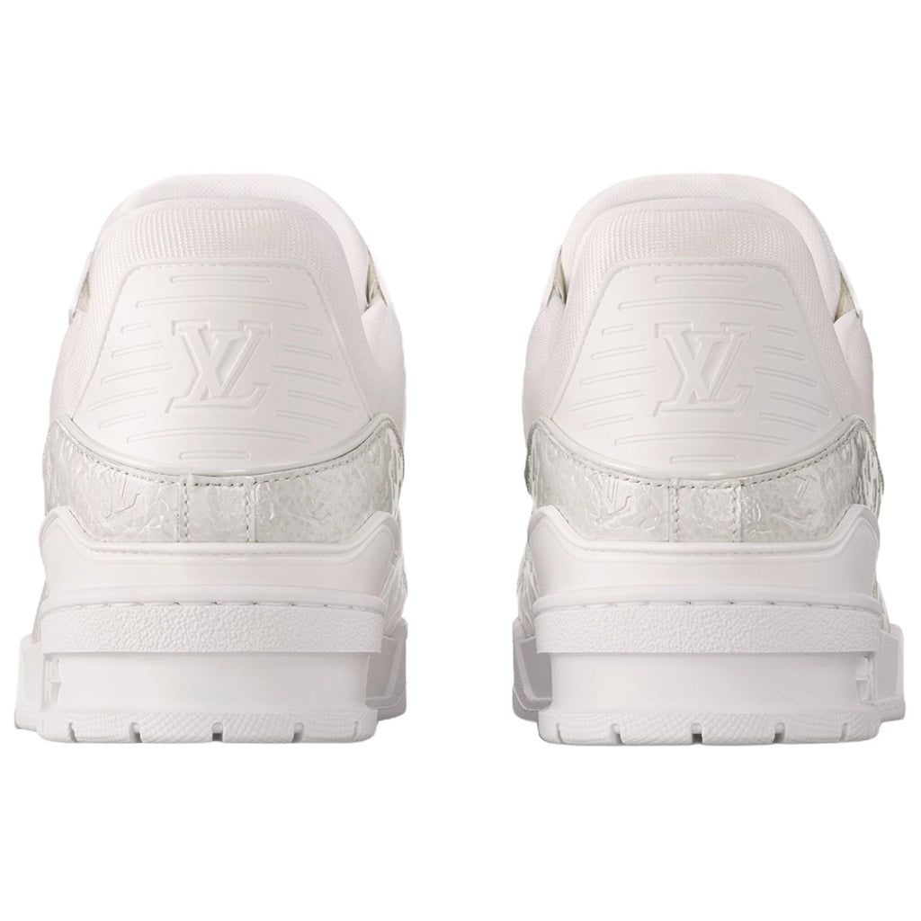 Louis Vuitton Trainer Men's White Embossed Calfskin Sneakers