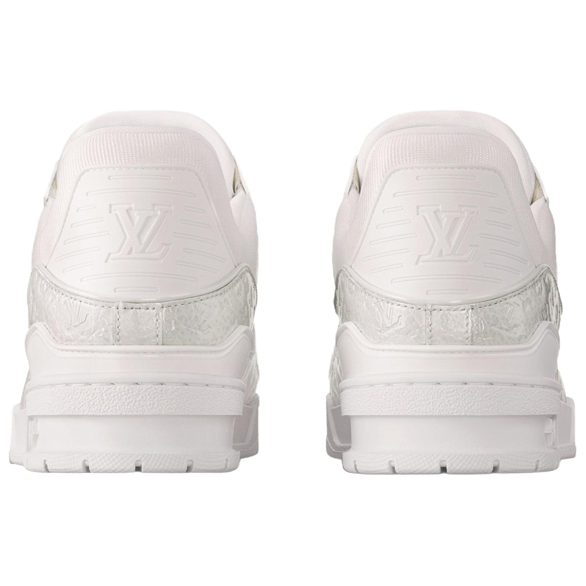 Louis Vuitton Trainer Men's White Embossed Calfskin Sneakers