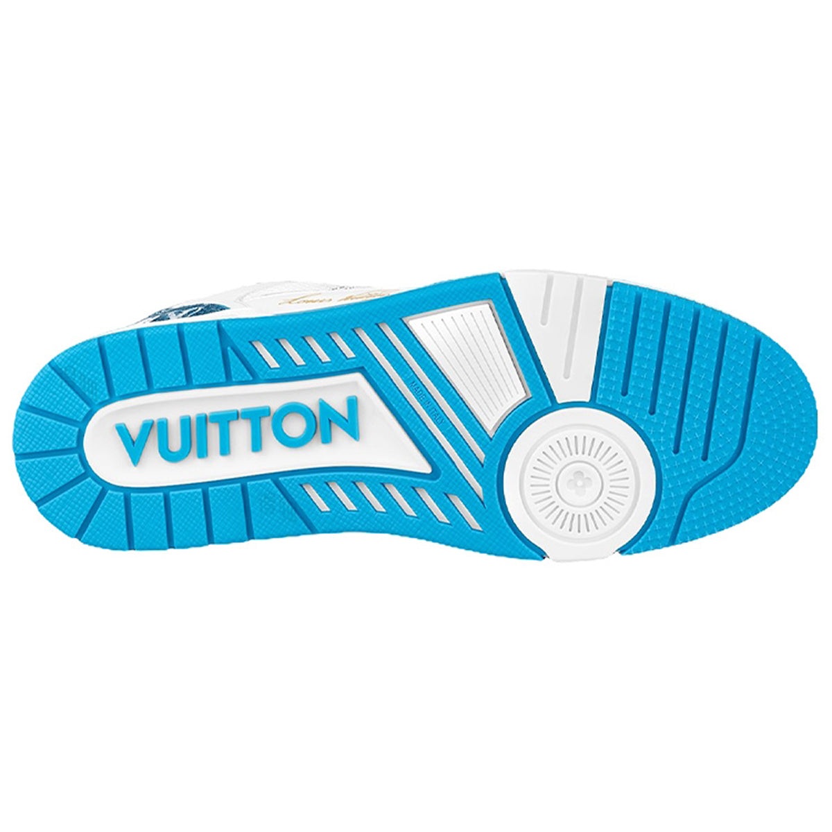 Louis Vuitton Trainer Men's Low-Top Sneakers, Blue & White Floral