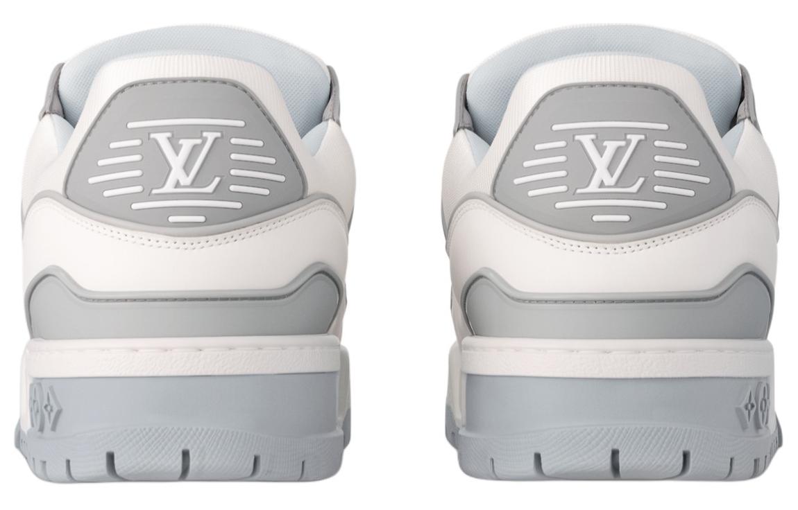 LOUIS VUITTON Trainer Maxi Unisex Grey & White Low-Top Sneakers