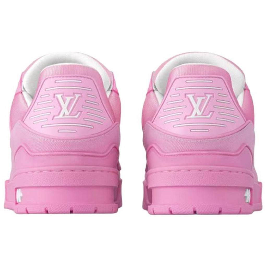 Louis Vuitton Trainer Women's Pink Denim Low-Top Sneakers