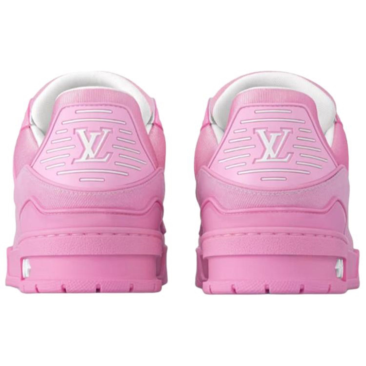 Louis Vuitton Trainer Women's Pink Denim Low-Top Sneakers