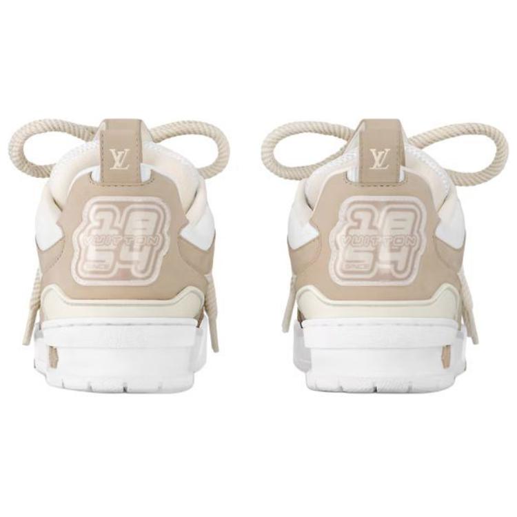 LOUIS VUITTON Skate Women's Beige & White Low-Top Sneakers