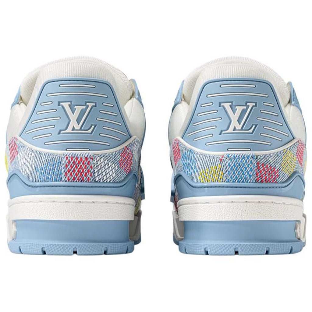 Louis Vuitton Trainer Unisex Blue Denim Sneakers, Multicolor
