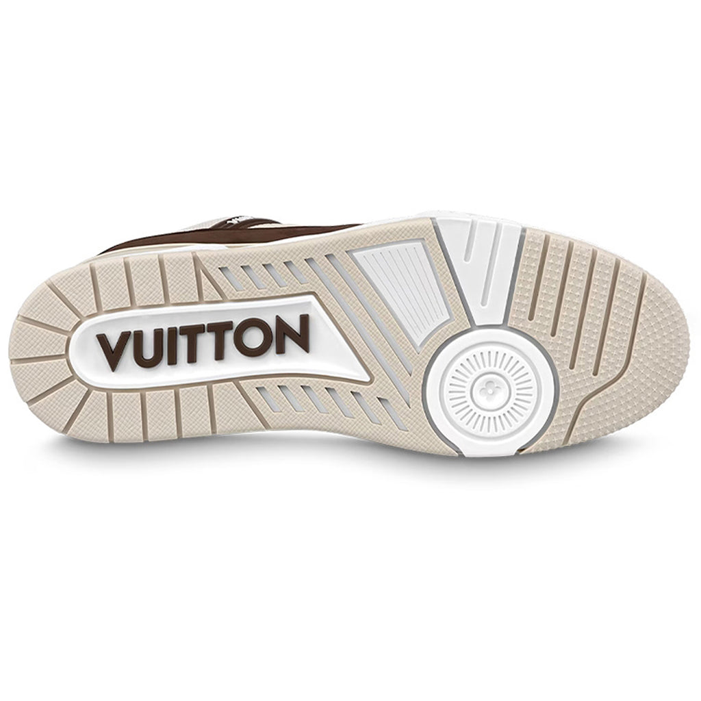 LV Trainer Unisex Low-Top Sneakers, Mocha & Cream