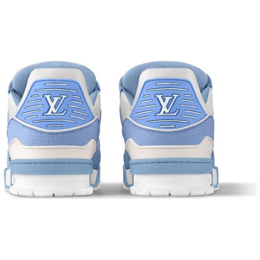 Louis Vuitton Trainer Unisex Low-Top Sneakers, Blue & White Leather
