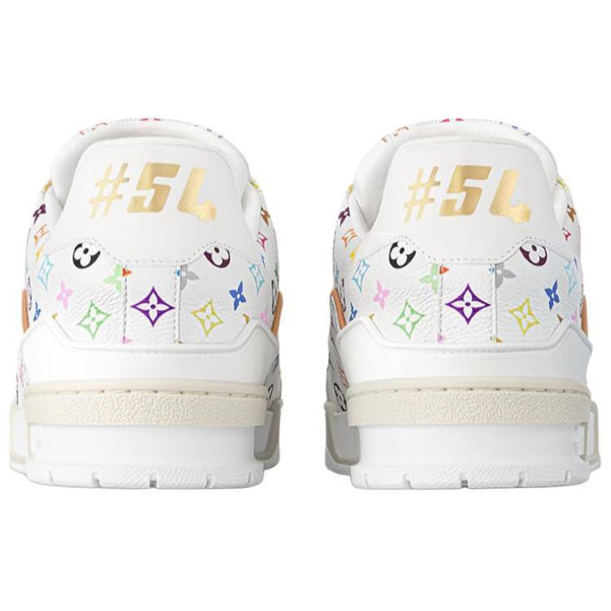 Louis Vuitton x Takashi Murakami Trainer Men's Sneakers, White Multicolor
