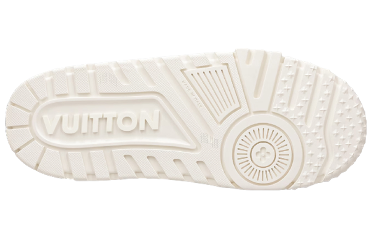 LOUIS VUITTON Trainer Maxi Men's White & Blue Accent Sneakers