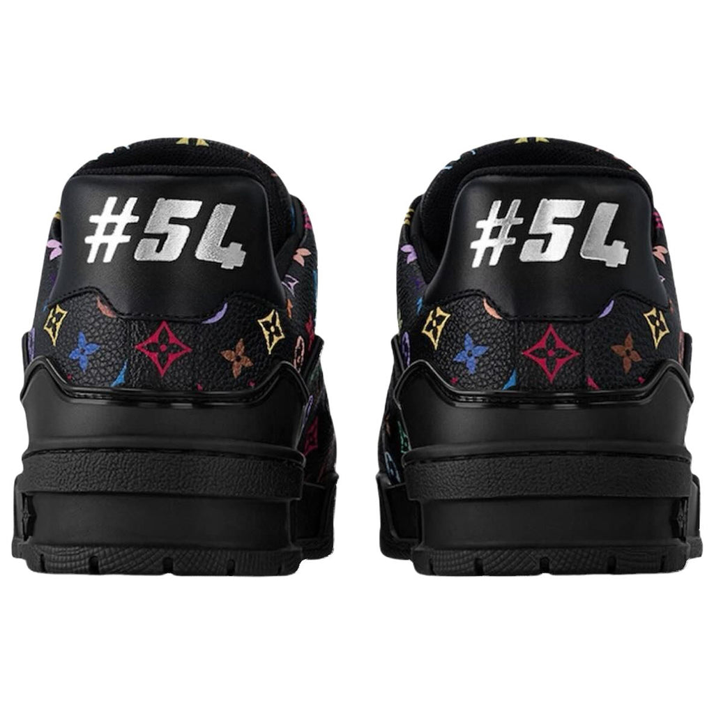 Louis Vuitton x Takashi Murakami Trainer Women's Black Calfskin Sneakers