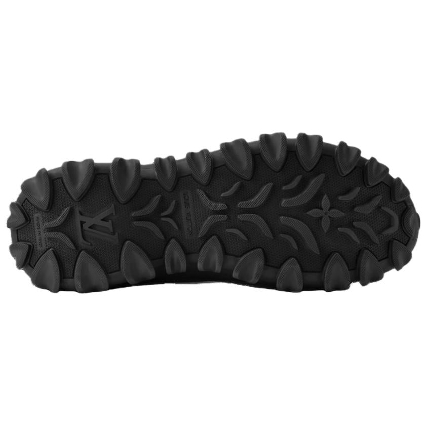 LOUIS VUITTON Rush Xplorer Women's Black & White Leather Chunky Sneakers