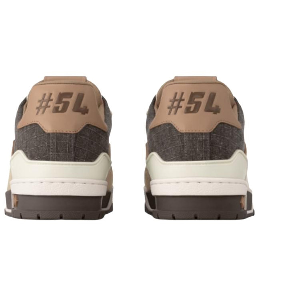 Louis Vuitton Trainer Men's Beige & Charcoal Low-Top Sneakers