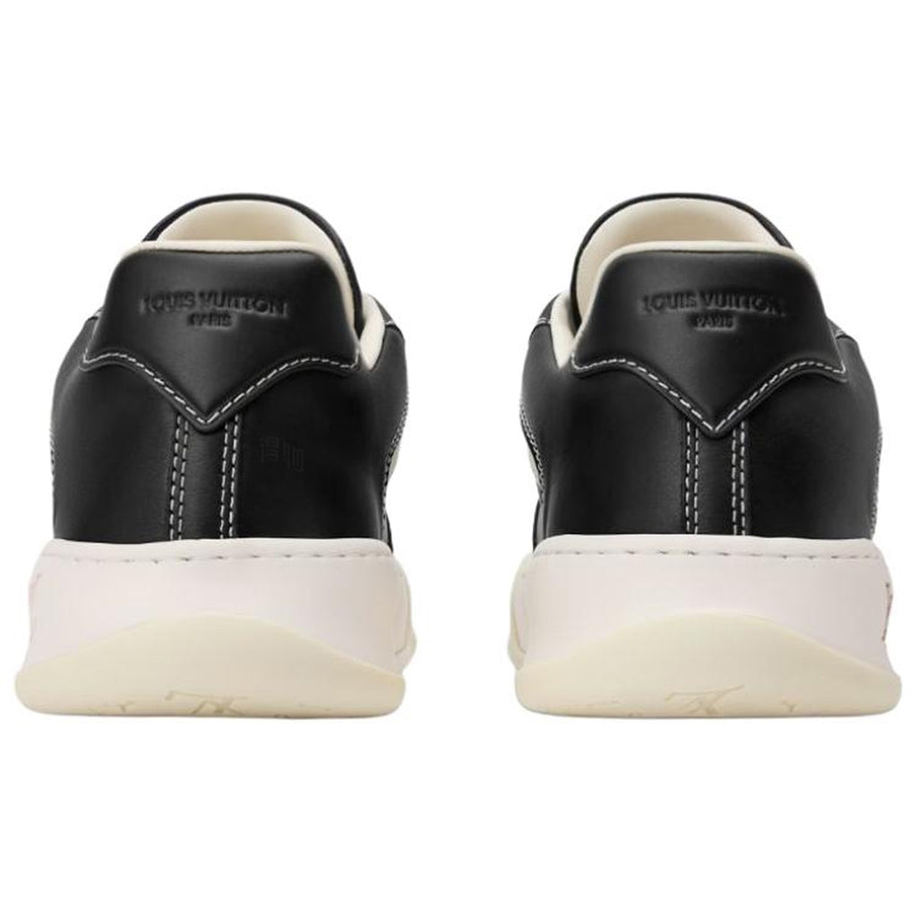 LOUIS VUITTON Tilted Men's Black Calfskin Low-Top Sneakers