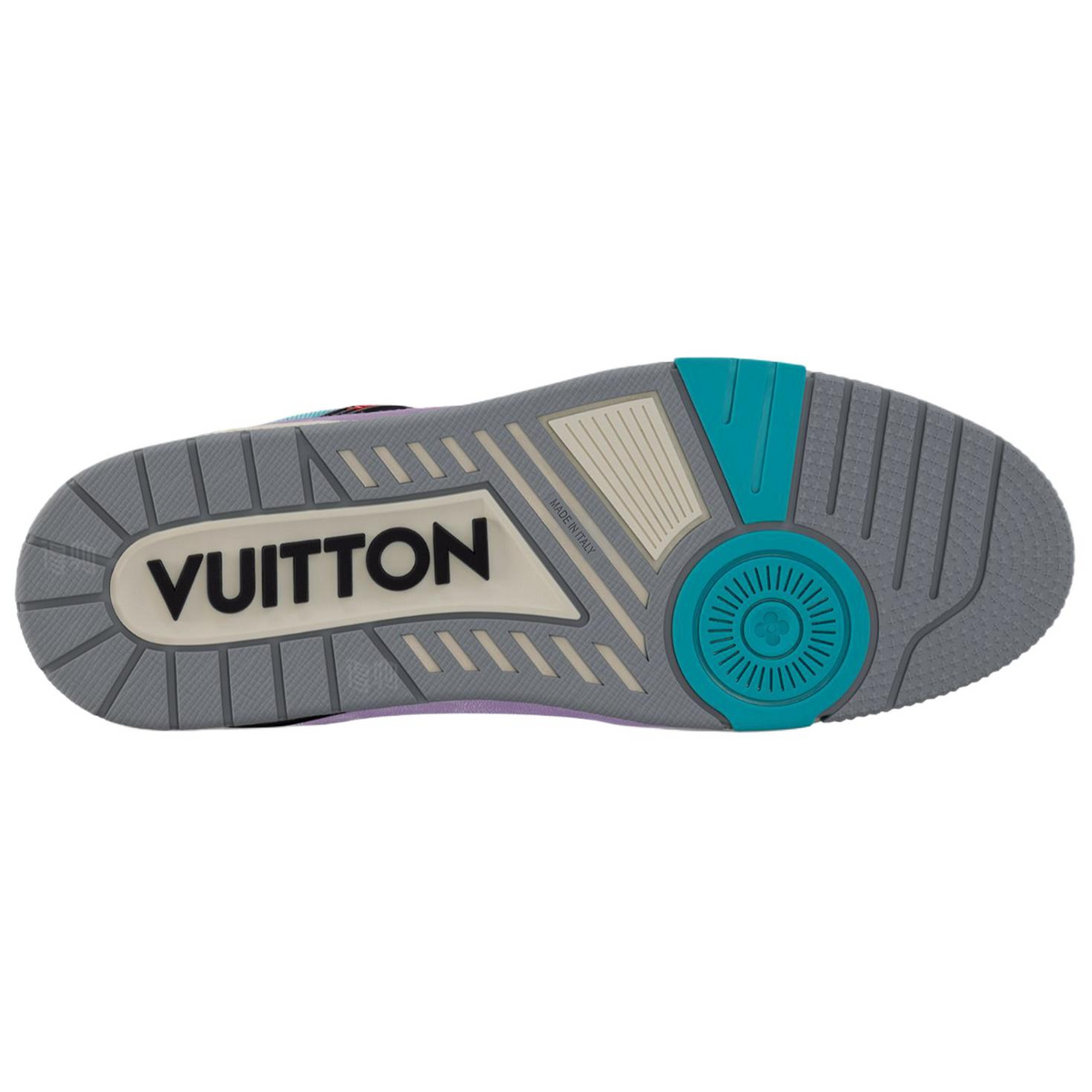 LOUIS VUITTON Trainer Unisex Aqua & Lilac Colorblock Sneakers
