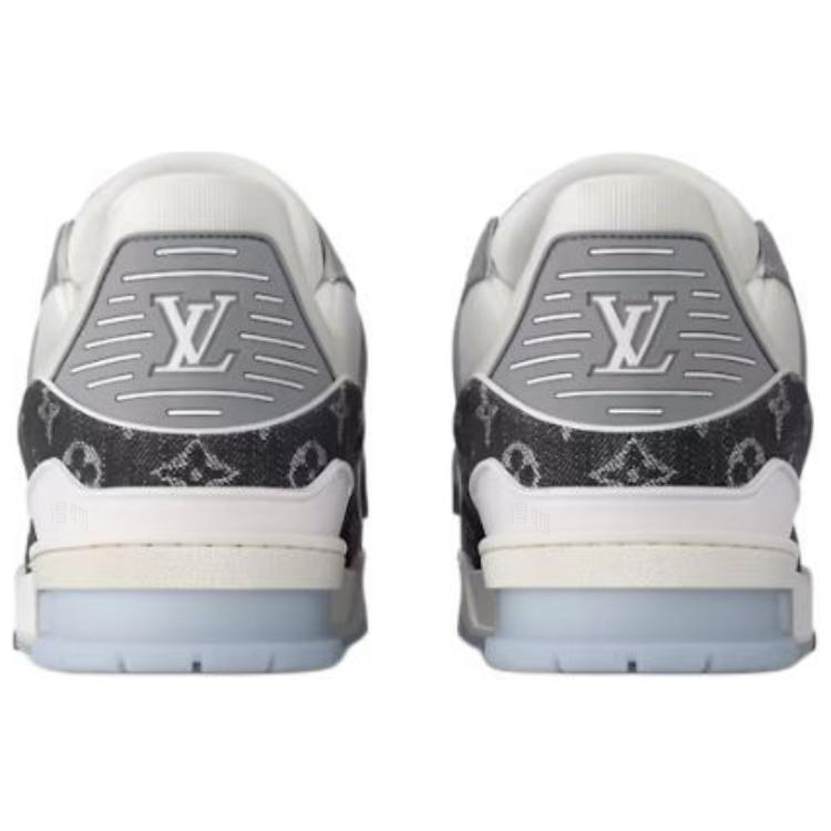 LOUIS VUITTON Trainer Unisex Black & Grey Monogram Sneakers
