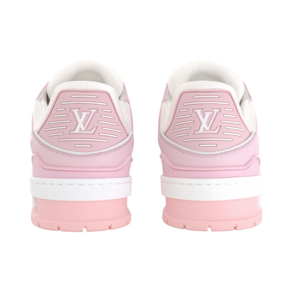 LOUIS VUITTON Trainer Unisex Rose Pink & White Leather Sneakers