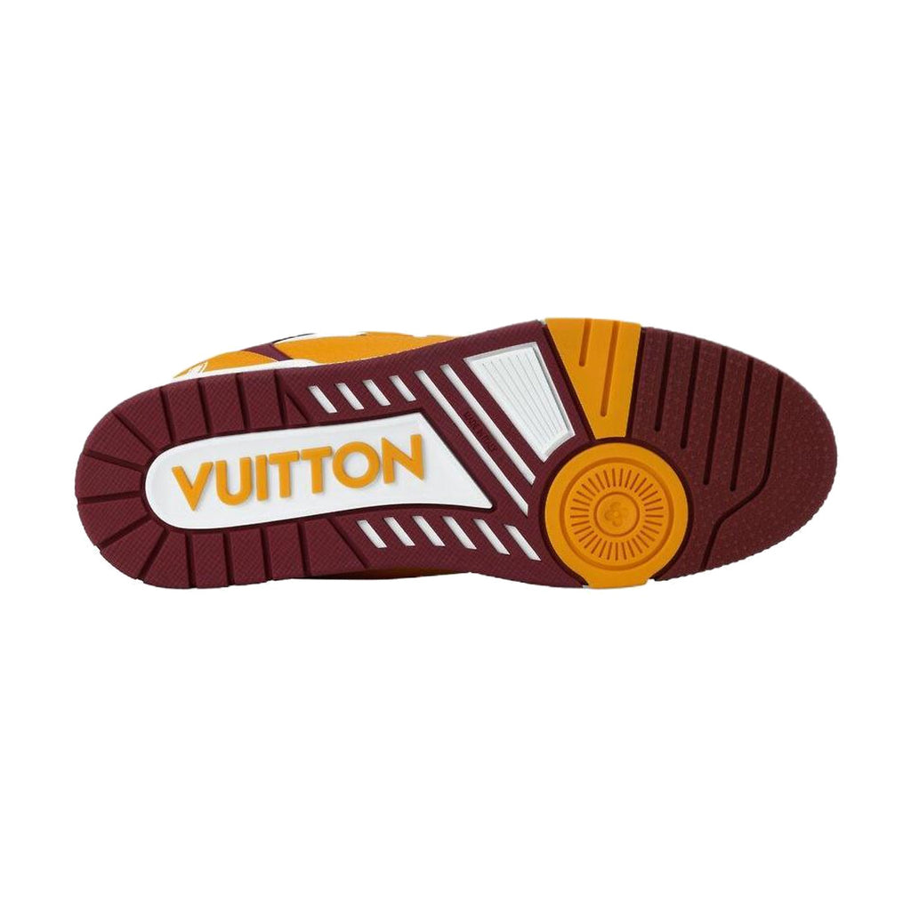 LOUIS VUITTON Trainer Men's Sneakers – Yellow, White & Burgundy