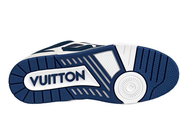 LOUIS VUITTON Skate Men's Navy & White Low-Top Sneakers