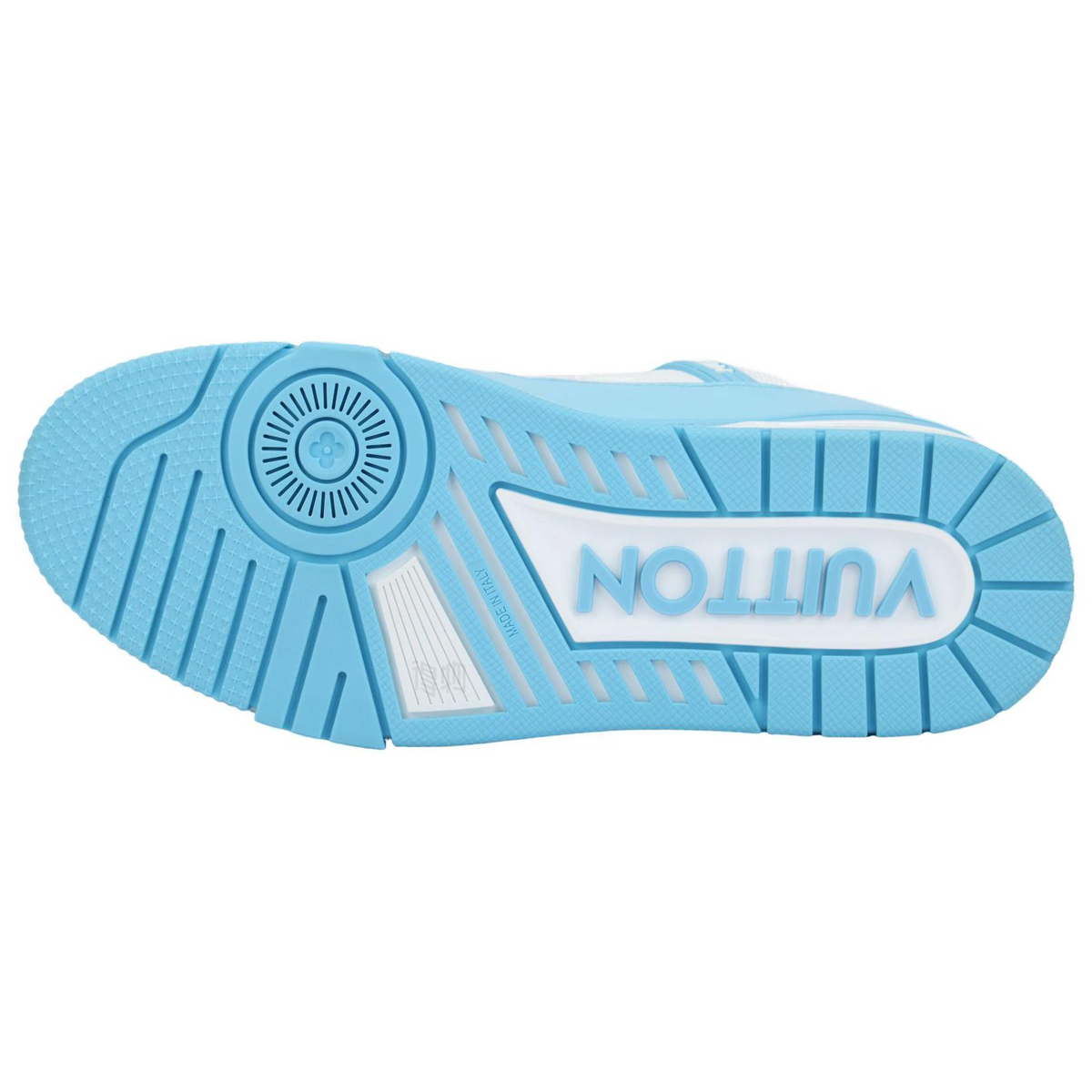 LOUIS VUITTON Trainer Unisex Light Blue & White Low-Top Sneakers