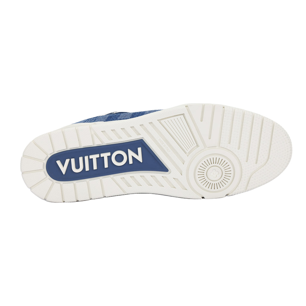 Louis Vuitton Trainer Unisex Low-Top Sneakers, Blue & White