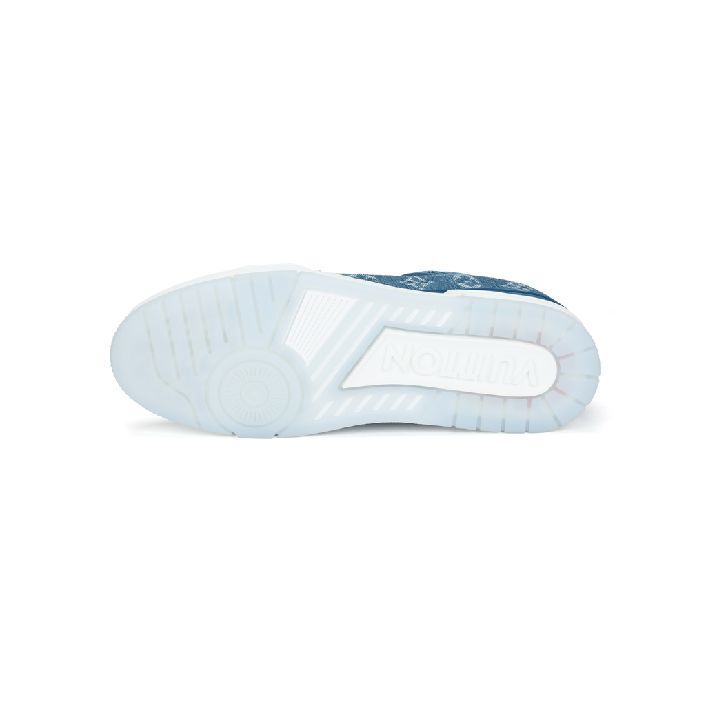 LOUIS VUITTON Trainer Men's Blue Monogram Denim Sneakers