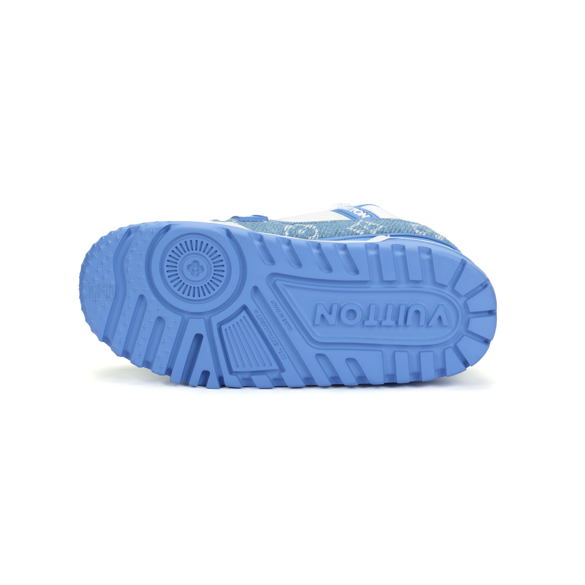 LOUIS VUITTON Trainer Maxi Unisex Blue & White Monogram Sneakers