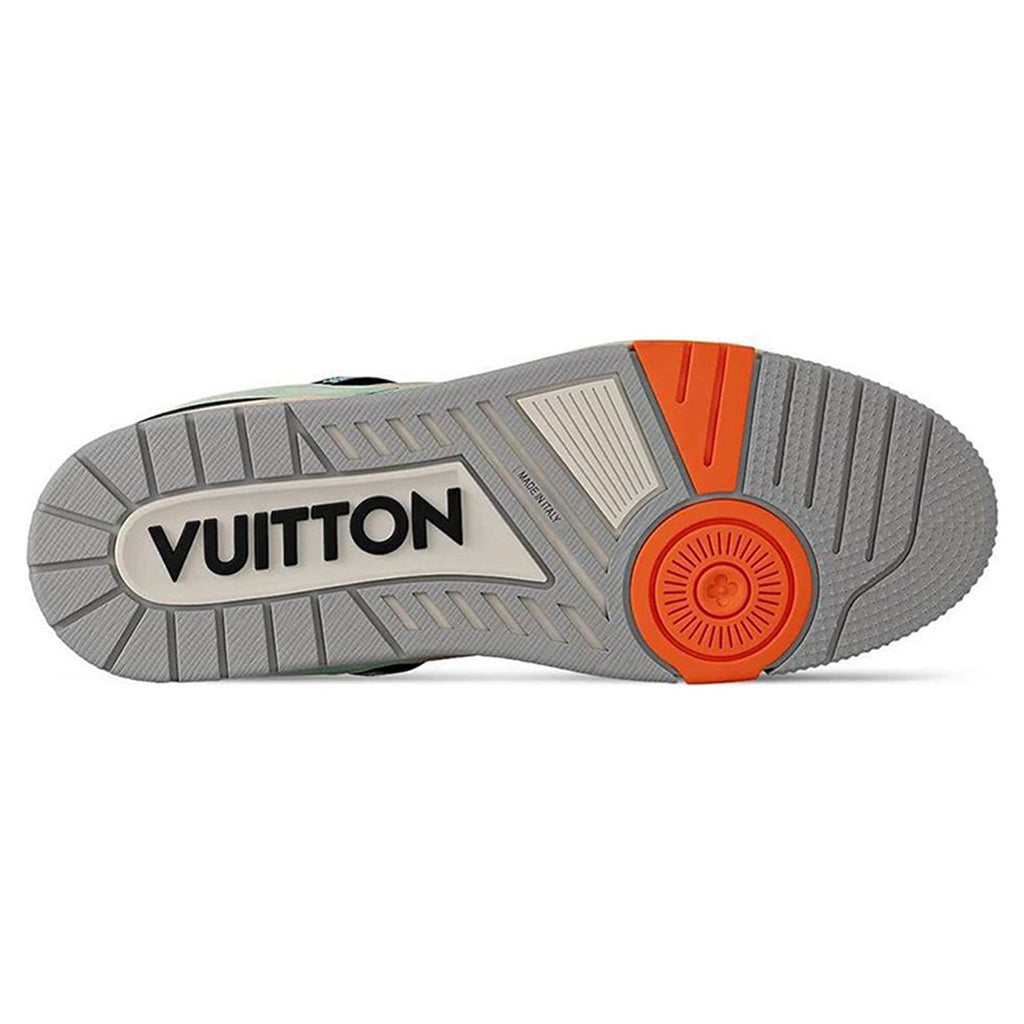 LOUIS VUITTON Trainer Unisex Mint Green & Coral Pink Sneakers