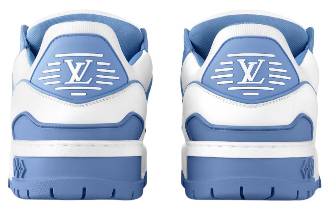 LOUIS VUITTON Trainer Maxi Unisex Blue & White Low-Top Sneakers