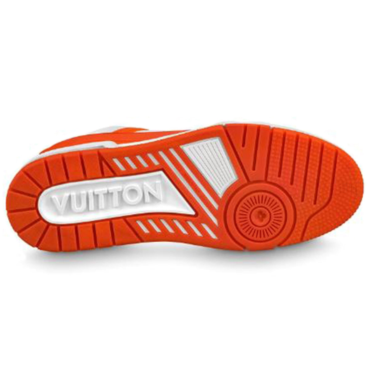 Louis Vuitton Trainer Men's Low-Top Sneakers, Orange & White Calfskin