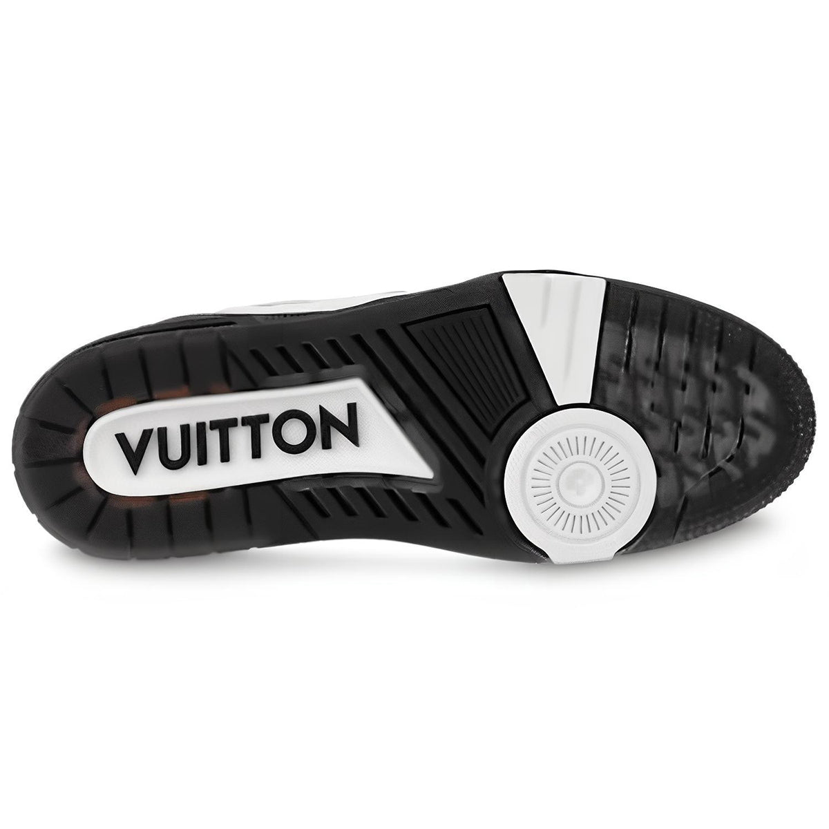 Louis Vuitton Trainer Men's Low-Top Sneakers, White & Black Leather