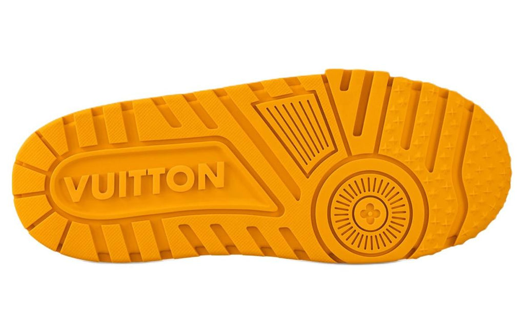 LOUIS VUITTON Trainer Maxi Unisex White & Yellow Low-Top Sneakers