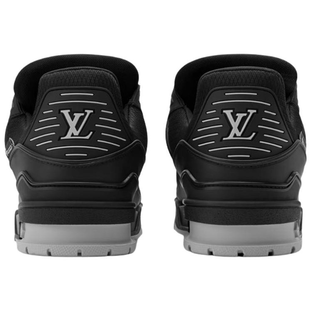 Louis Vuitton Trainer Men's Black Sneakers with Gray Sole