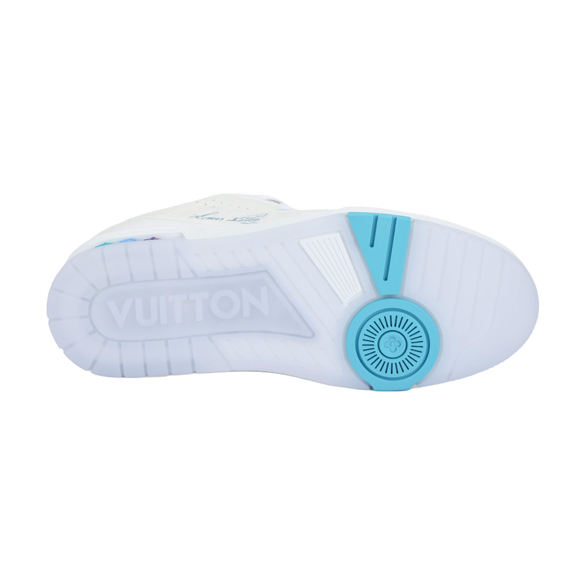 LOUIS VUITTON Trainer Unisex Sneakers – White, Blue & Purple