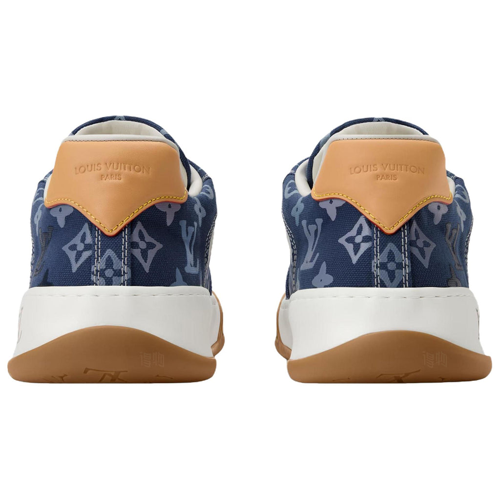 LOUIS VUITTON Tilted Men's Navy Monogram Low-Top Sneakers