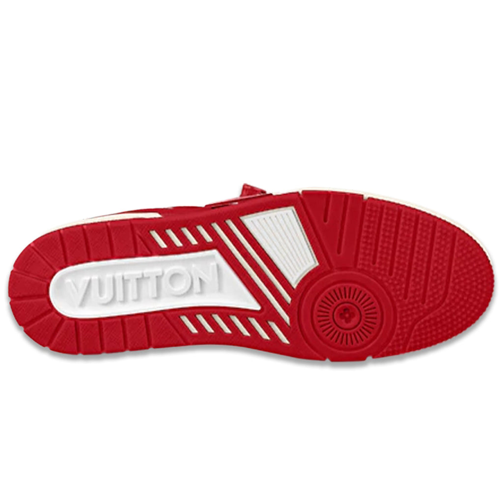 Louis Vuitton Trainer Men's Red & White Low-Top Charity Edition Sneakers