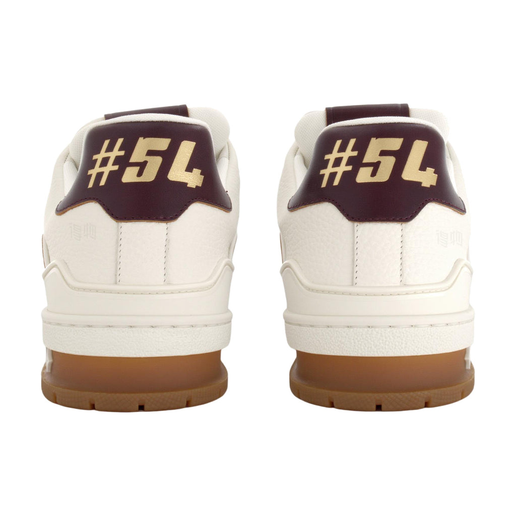 LOUIS VUITTON Trainer Men's Burgundy & Cream Sneakers