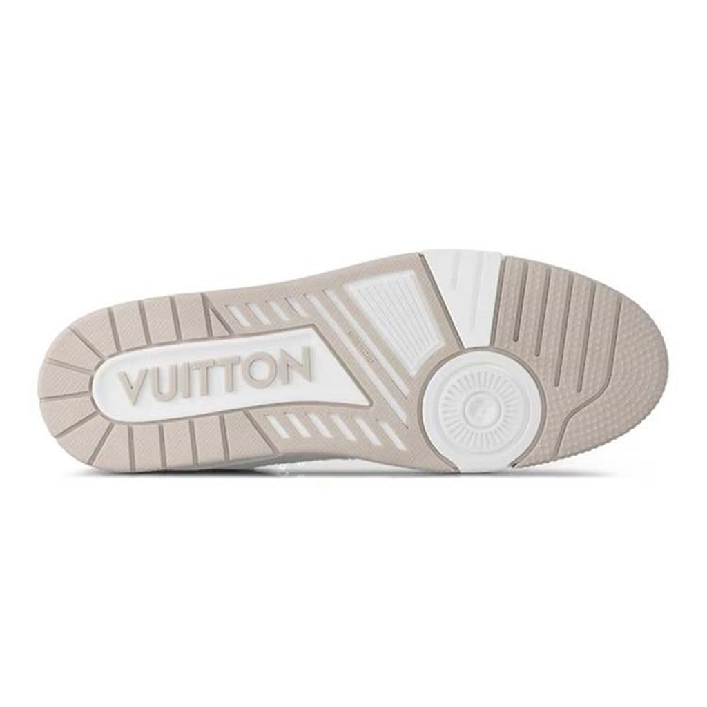 Louis Vuitton Trainer Unisex Low-Top Sneakers, Beige & White