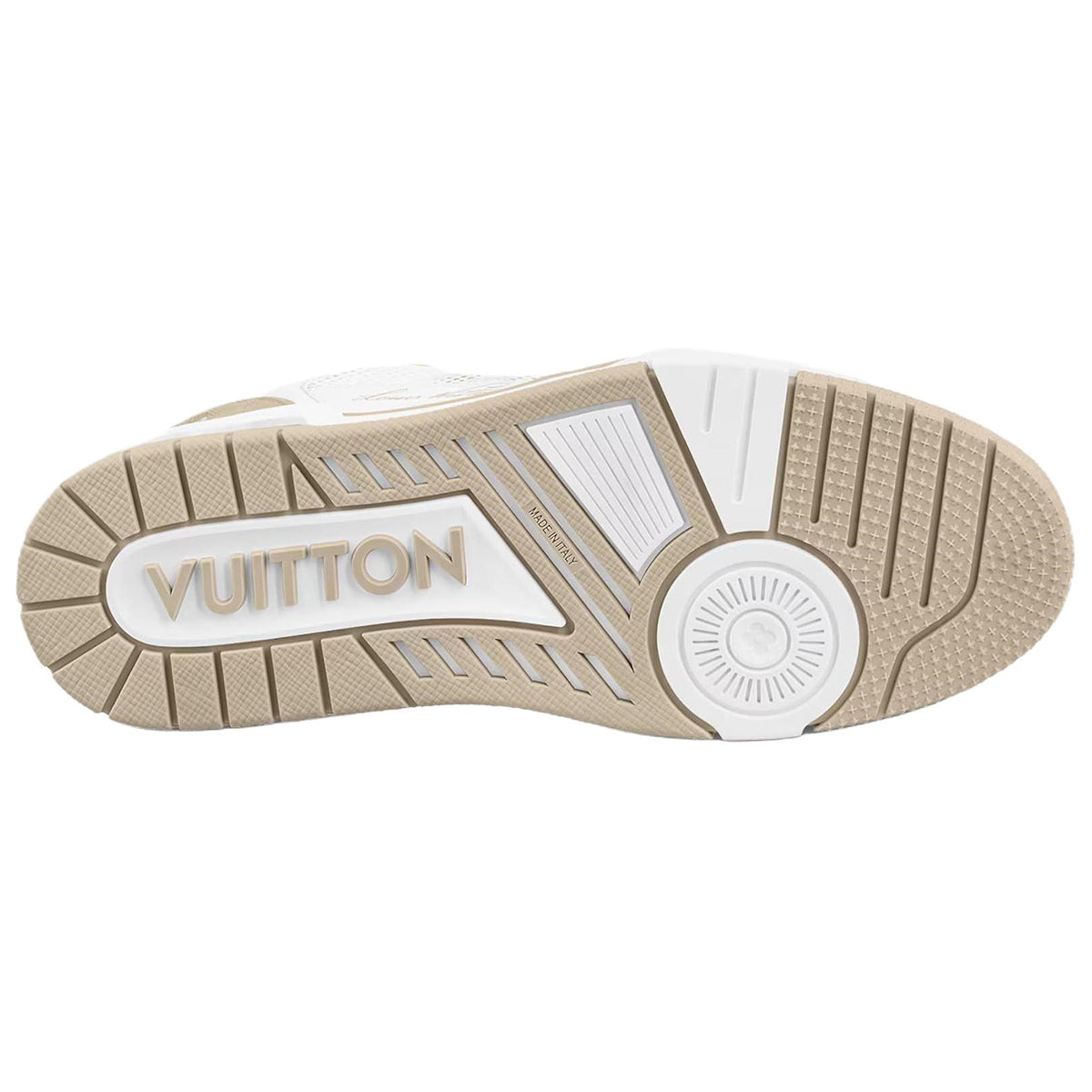 Louis Vuitton Trainer Men's Leather Sneakers, White & Beige