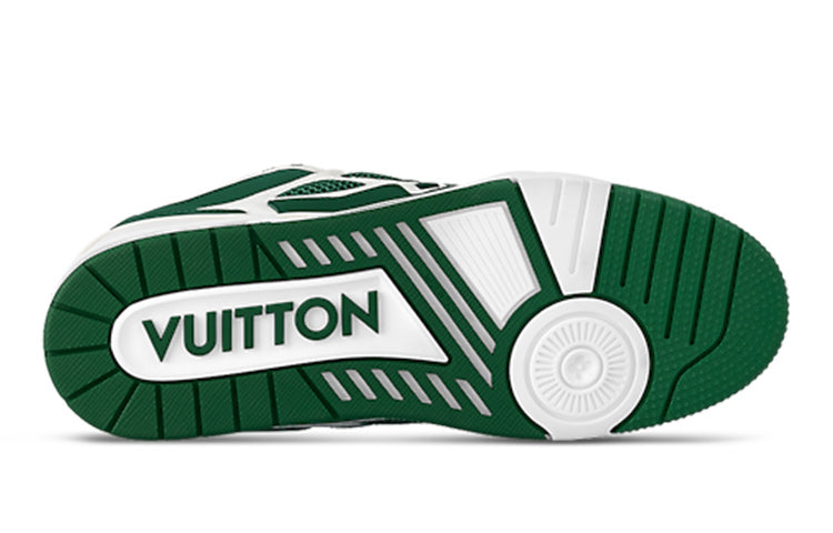LOUIS VUITTON Skate Unisex Green & White Low-Top Sneakers