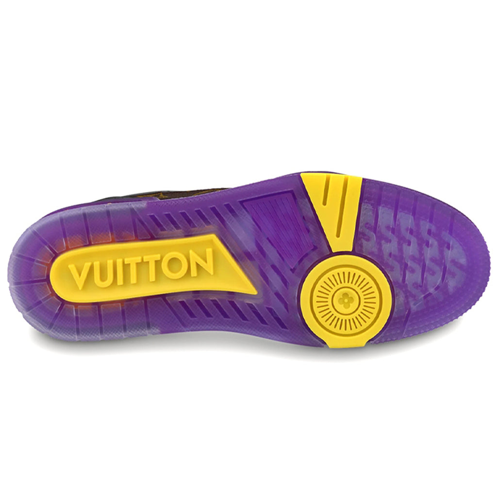 Louis Vuitton Trainer Men's Monogram Cowhide Sneakers, Brown & Purple