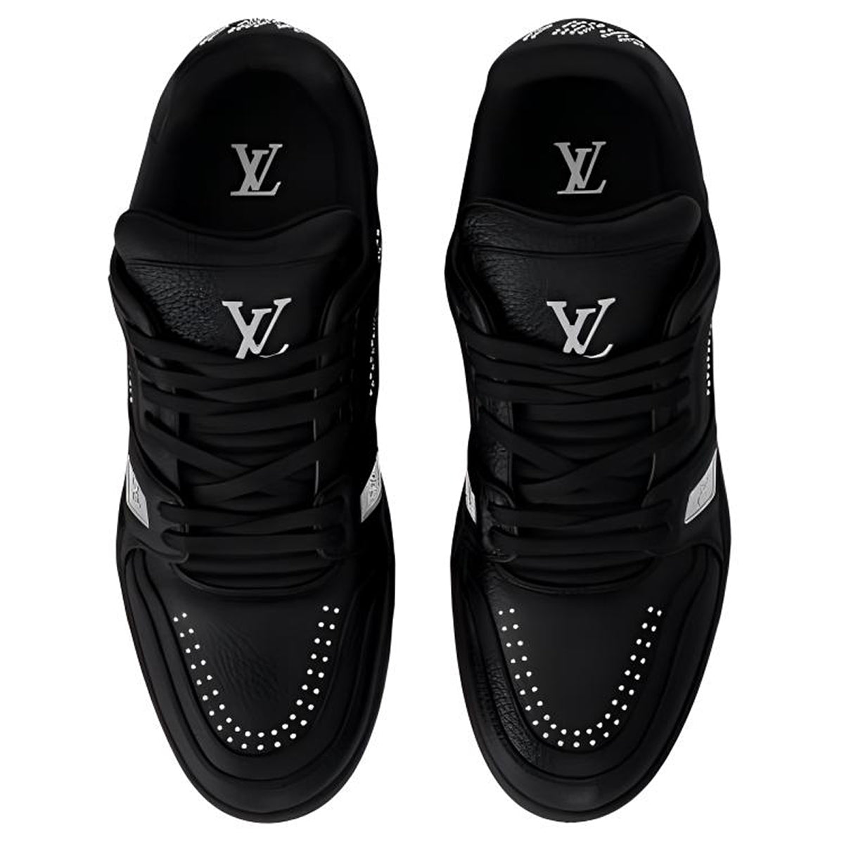 Louis Vuitton Trainer Men's Black Leather Low-Top Sneakers