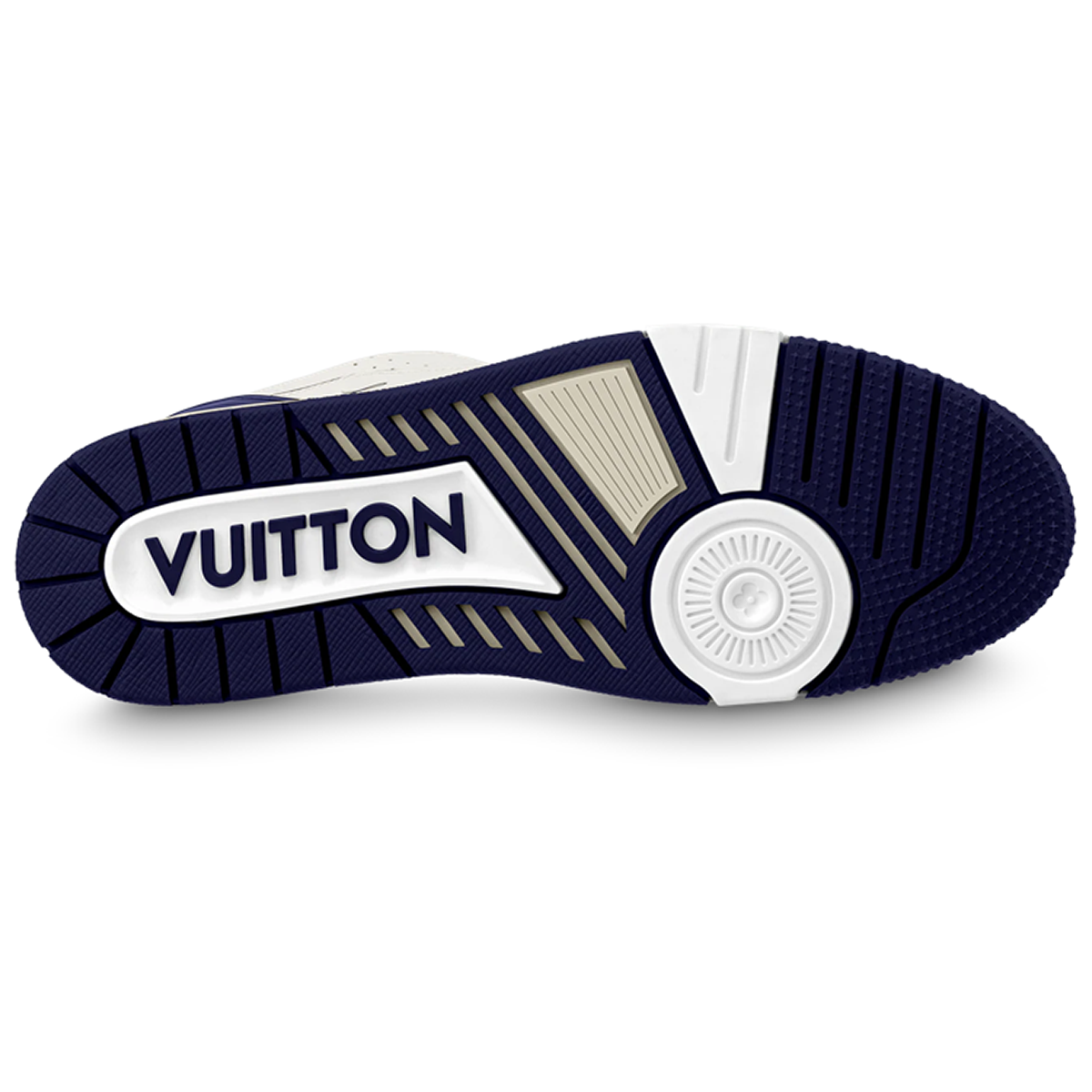 Louis Vuitton Trainer Unisex Low-Top Sneakers, White & Navy