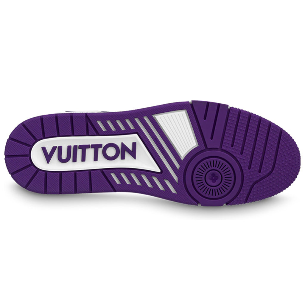 Louis Vuitton Trainer Unisex Low-Top Sneakers, White & Purple