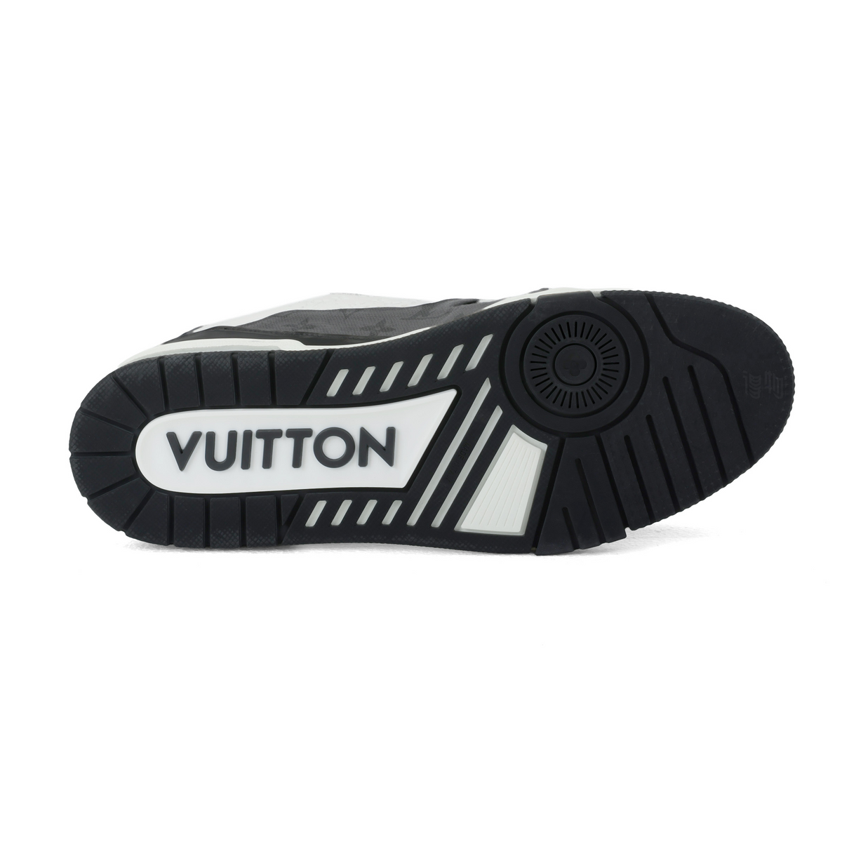 LOUIS VUITTON Trainer Unisex Black & White Monogram Sneakers