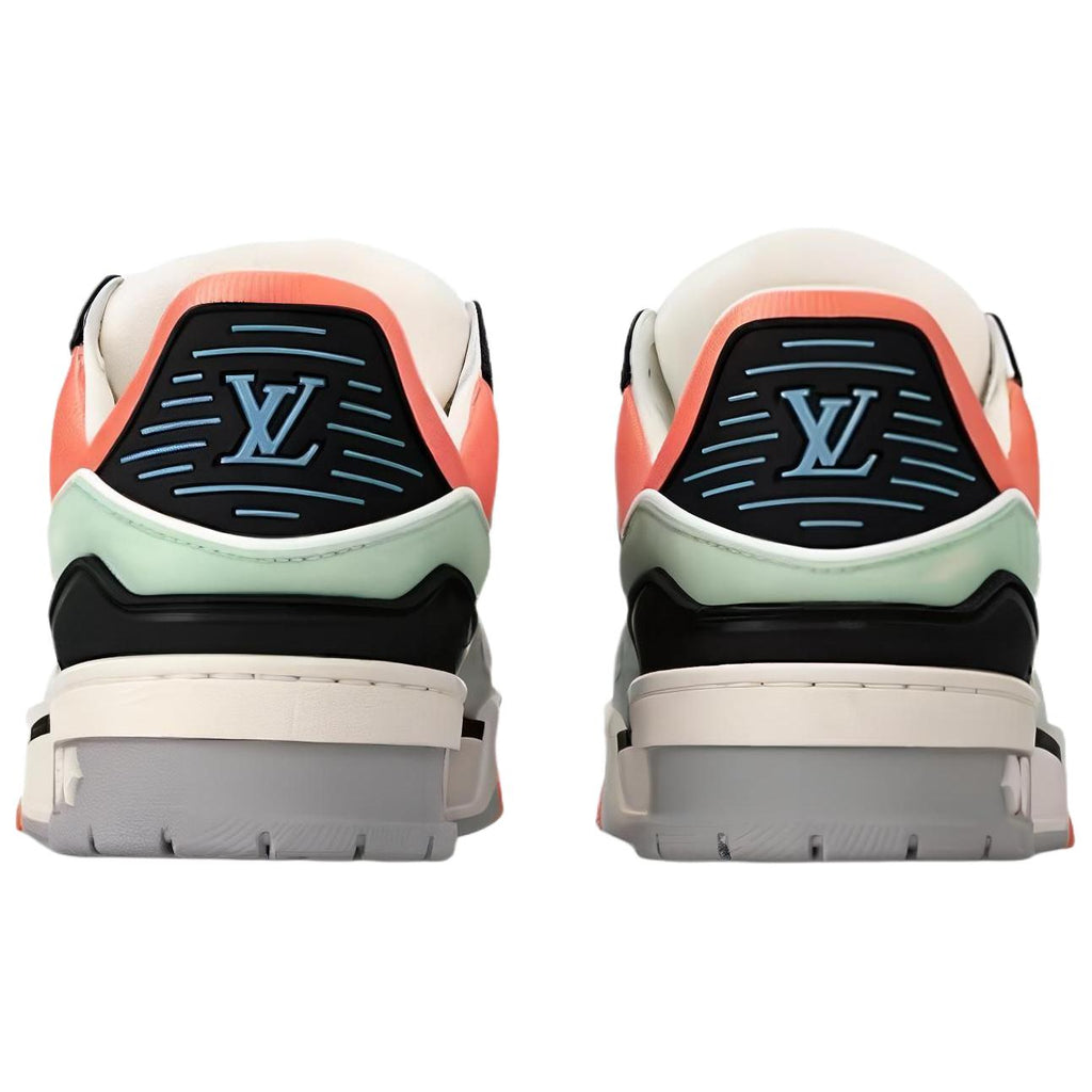 LOUIS VUITTON Trainer Women's Coral Pink & Mint Green Sneakers