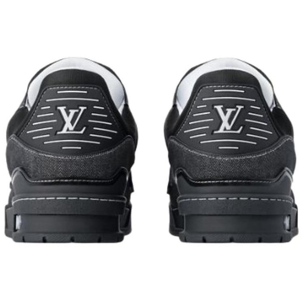 Louis Vuitton Trainer Men's Black Denim Low-Top Sneakers