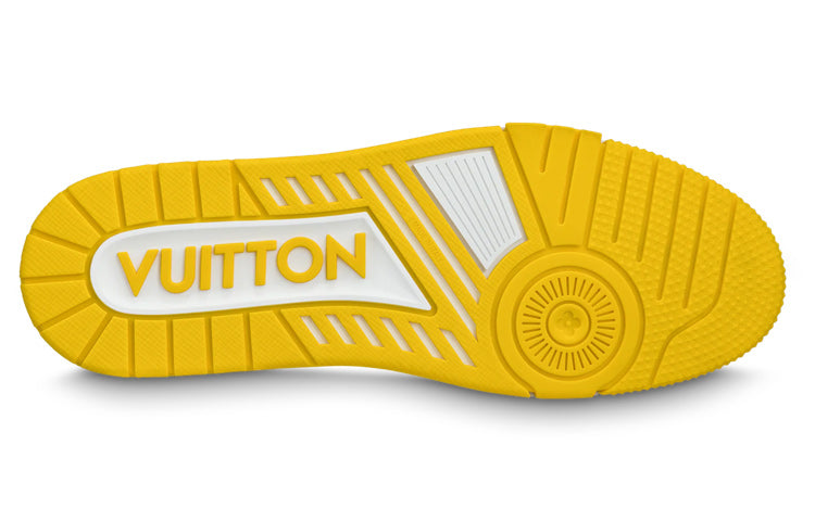 LOUIS VUITTON Trainer Unisex Yellow & White Low-Top Sneakers